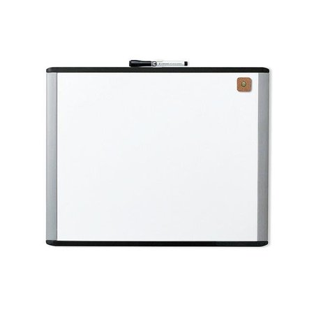 PAPERPERFECT MOD Magnetic Dry Erase Board; 20 x 16 Inches; Black and Grey Frame PA203994